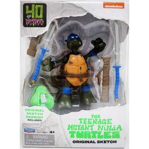 Teenage Mutant Ninja Turtles 40th Original Sketch Leonardo 4" Figure